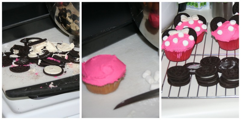 homemade minnie mouse cupcakes