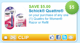 schick quattro coupon
