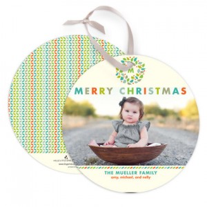 round christmas card