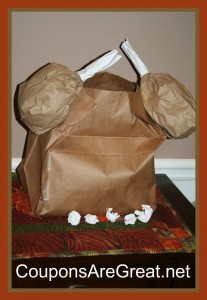 paper bag turkey with stuffing