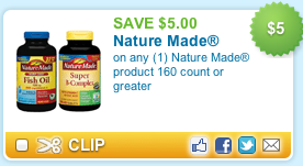 Hot Coupon: Save $5.00 on Nature Made Vitamins (Won't Last Long!)