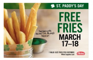 green fries for st. patricks day