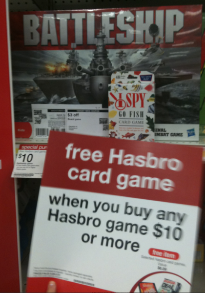 target free hasbro card game