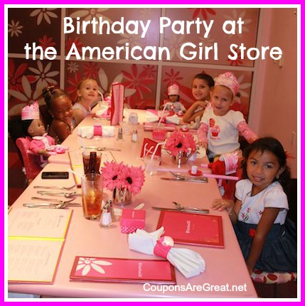 american girl doll store menu
