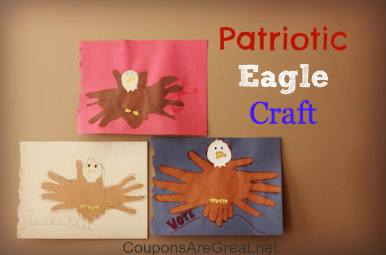 This patriotic eagle craft is a great way to capture your child's handprints to keep for years to come!