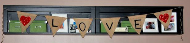 LOVE Burlap Banner