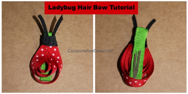 ladybug hair bow tutorial