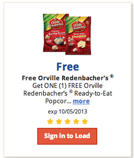orville popcorn freebie