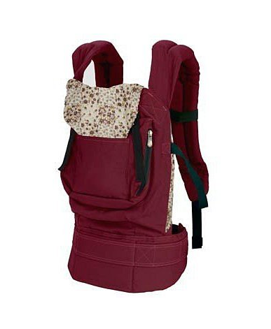 red cotton baby carrier