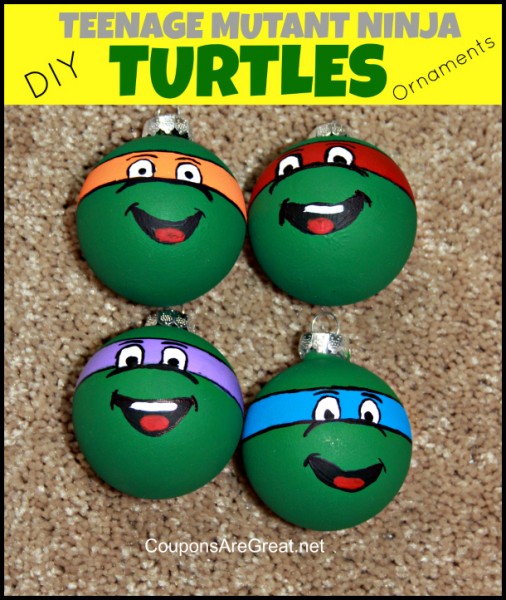 DIY Teenage Mutant Ninja Turtle Ornaments