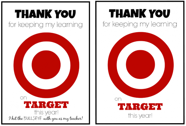 target gift card teacher appreciation from student
