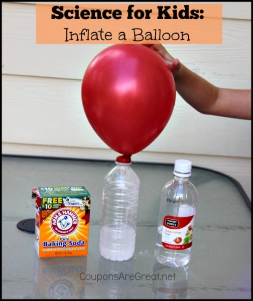 If you are looking for a great science for kids experiment, use common household items to inflate a balloon. It really works!