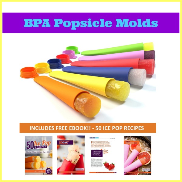 These BPA popsicle molds are perfect for a cool treat. Save big on these popsicle molds and receive a free recipe book too!