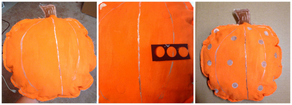 painting a fall pumpkin