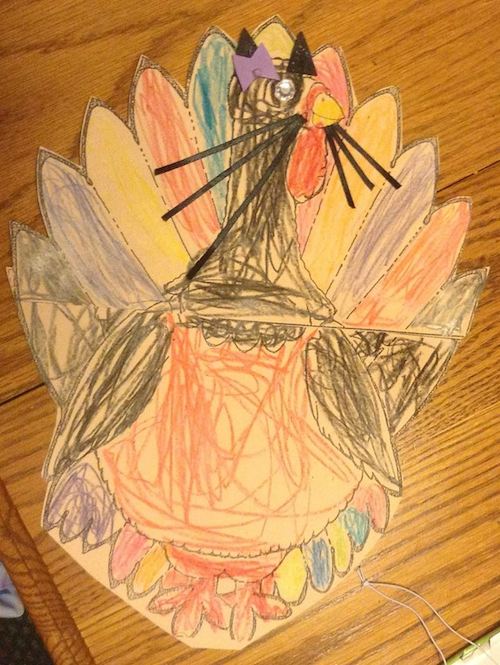 decorated paper turkey