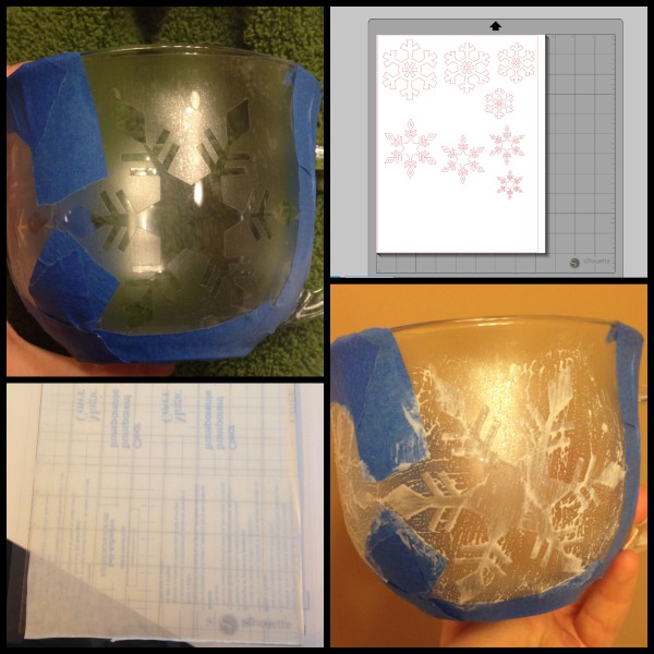 silhouette contact paper stencils snowflake
