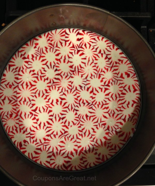 melted peppermint plate