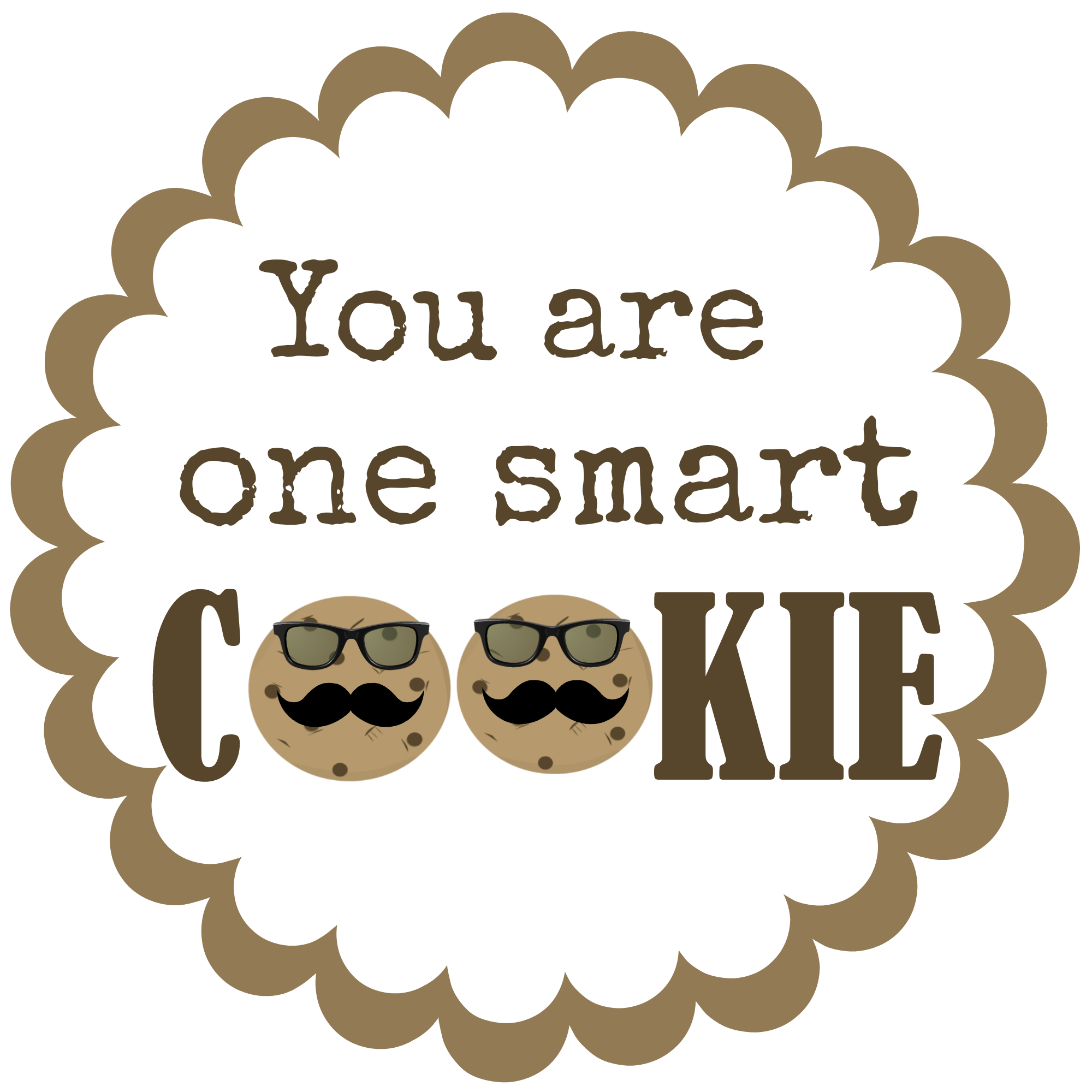 Test Treats One Smart Cookie Printable Tag