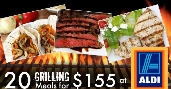 Plan 20 grill recipes shopping at Aldi and spending just $155