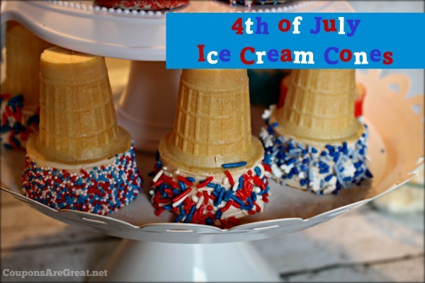 4th of July ice cream cones are a fun *and easy* cooking project for kids!