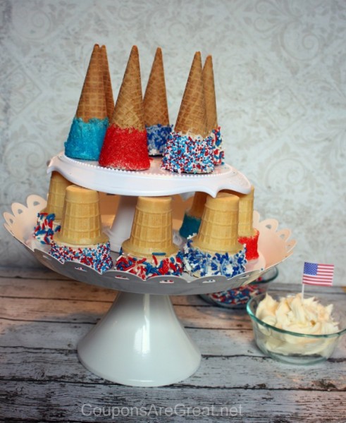 These patriotic ice cream cones are easy to make and sure to impress!