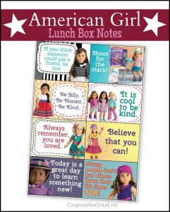american girl lunch box notes