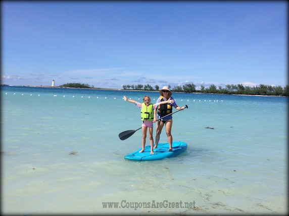 paddleboarding in Nassau Bahamas