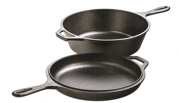 Pre-Seasoned Cast-Iron Combo Cooker, 3-Quart
