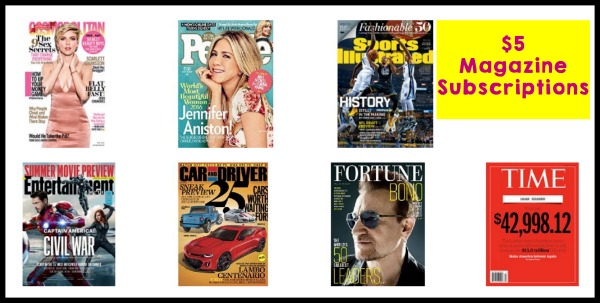 Magazine subscriptions at amazon