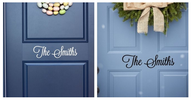 jane customized front door vinyl