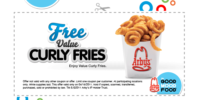 Arby's: Free Curly Fries Today!
